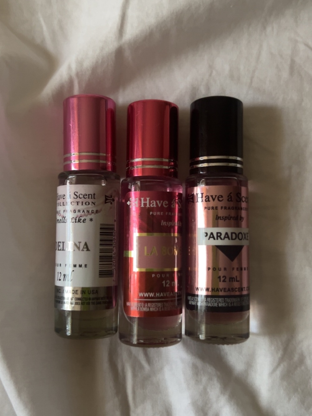 Pink & Red Fragrance Roller Trio - Women's Perfume